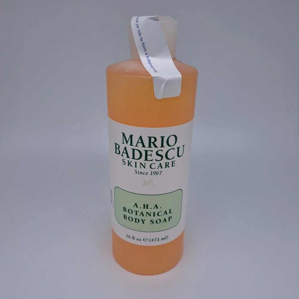 Mario Badescu AHA Botanical Body Soap 16oz Grapefruit Glycolic Clean Beauty Glow